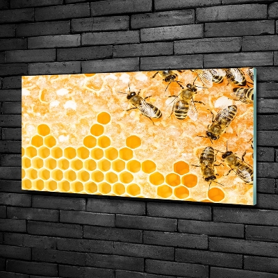 Wall art on glass Working bees