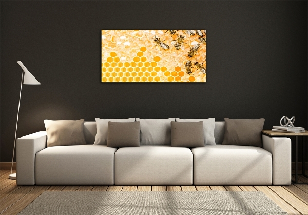 Wall art on glass Working bees