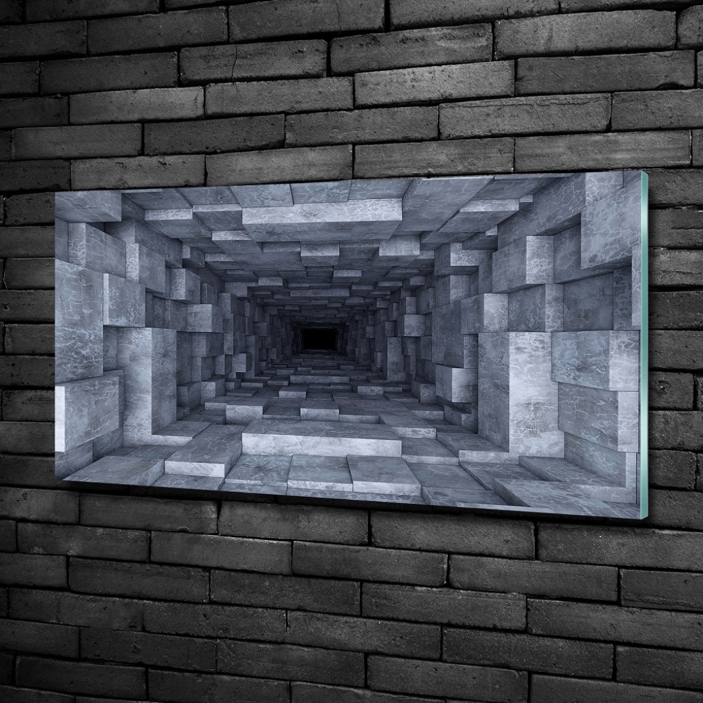 Printed glass wall art Tunnel