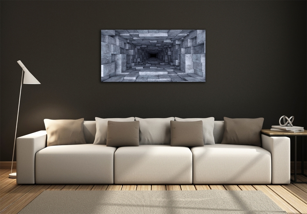 Printed glass wall art Tunnel