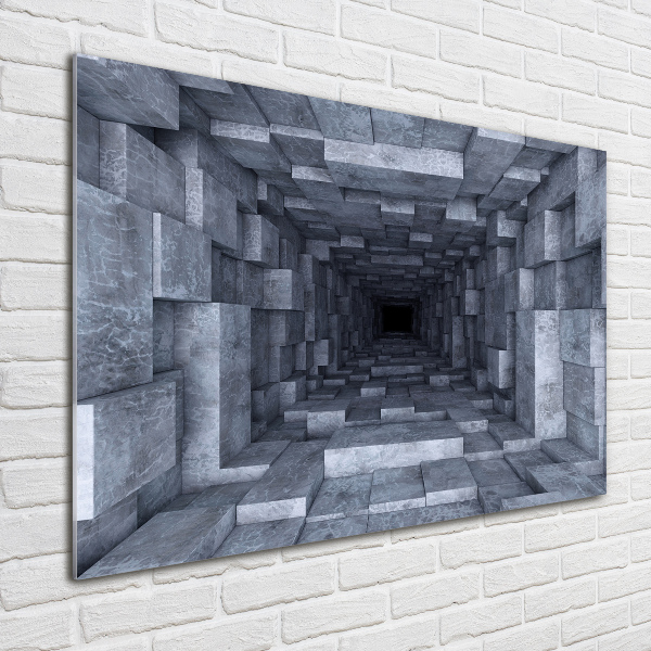 Printed glass wall art Tunnel