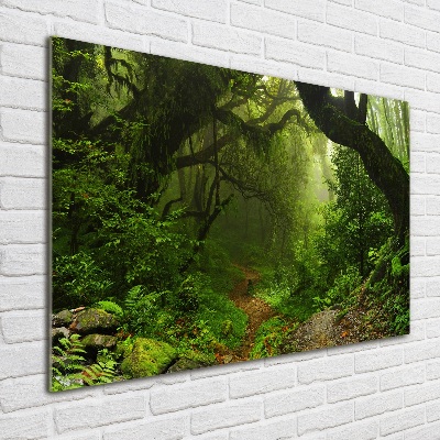 Glass wall art large Jungle in nepal