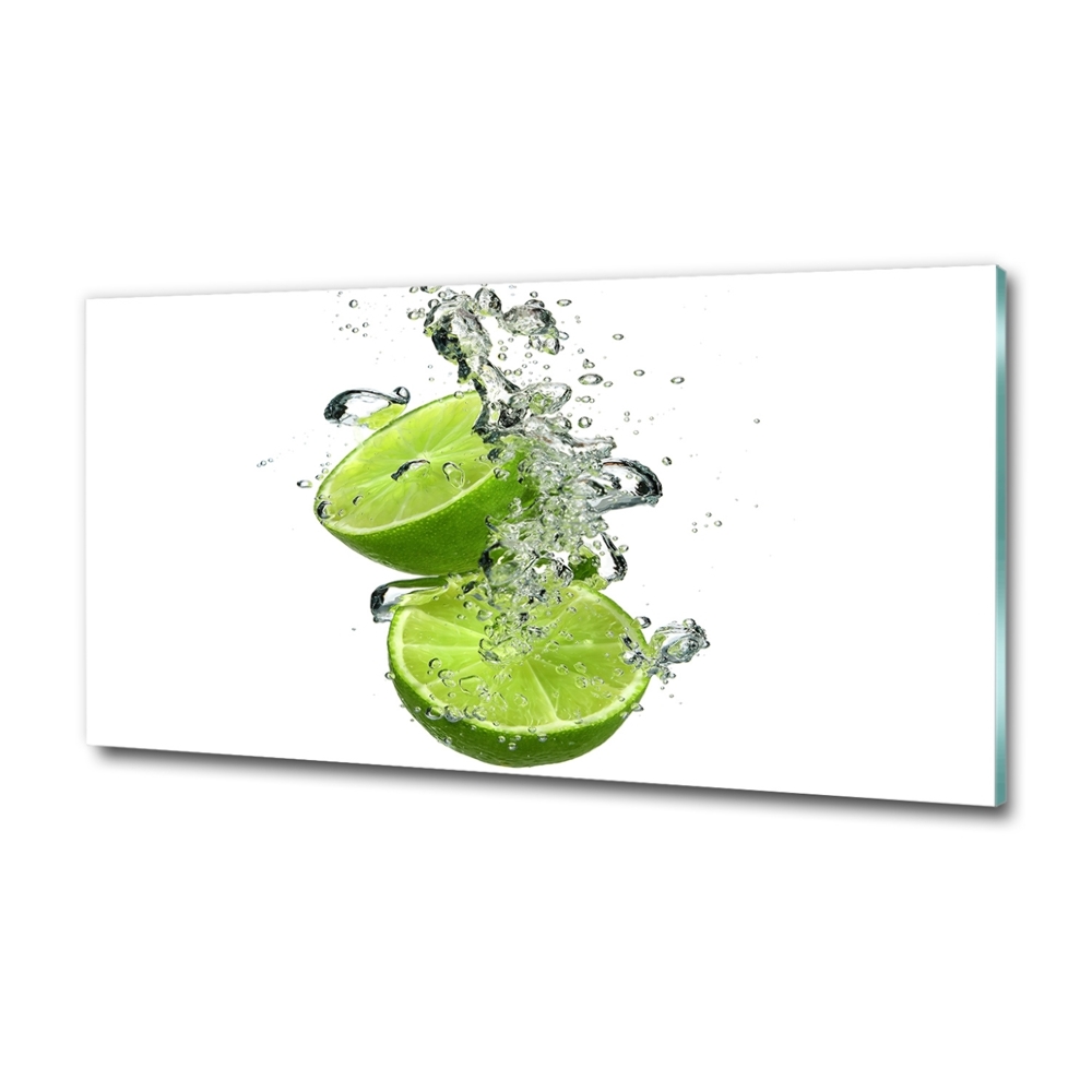 Glass art print Lime underwater