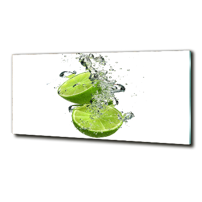 Glass art print Lime underwater