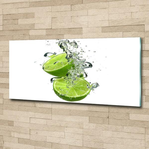 Glass art print Lime underwater