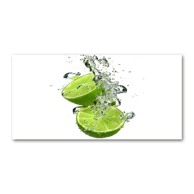 Glass art print Lime underwater