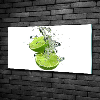 Glass art print Lime underwater