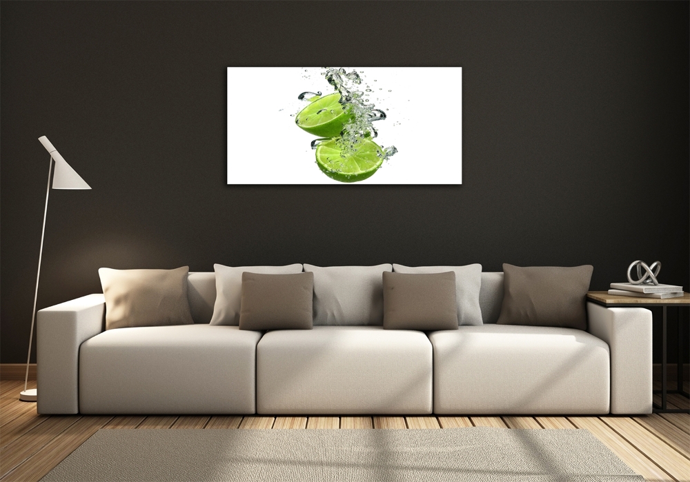 Glass art print Lime underwater