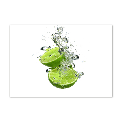 Glass art print Lime underwater