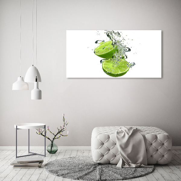 Glass art print Lime underwater