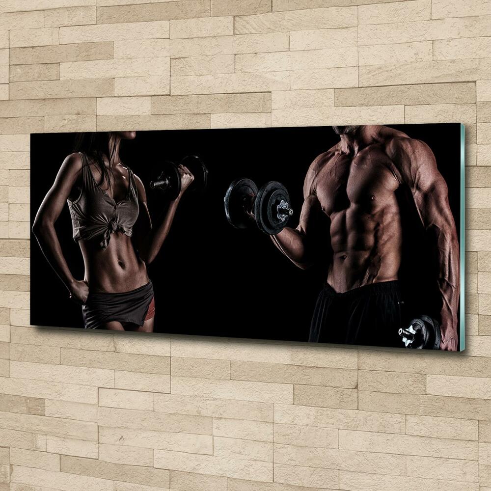 Wall art on glass Muscle structure