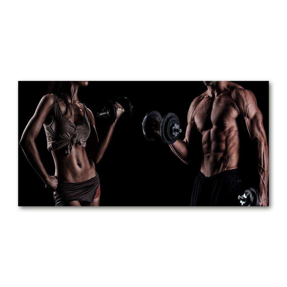 Wall art on glass Muscle structure