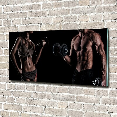 Wall art on glass Muscle structure