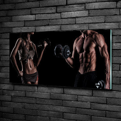 Wall art on glass Muscle structure