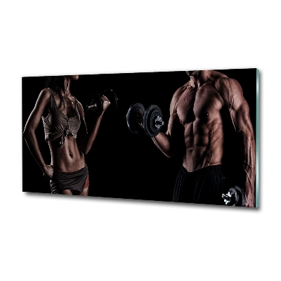 Wall art on glass Muscle structure