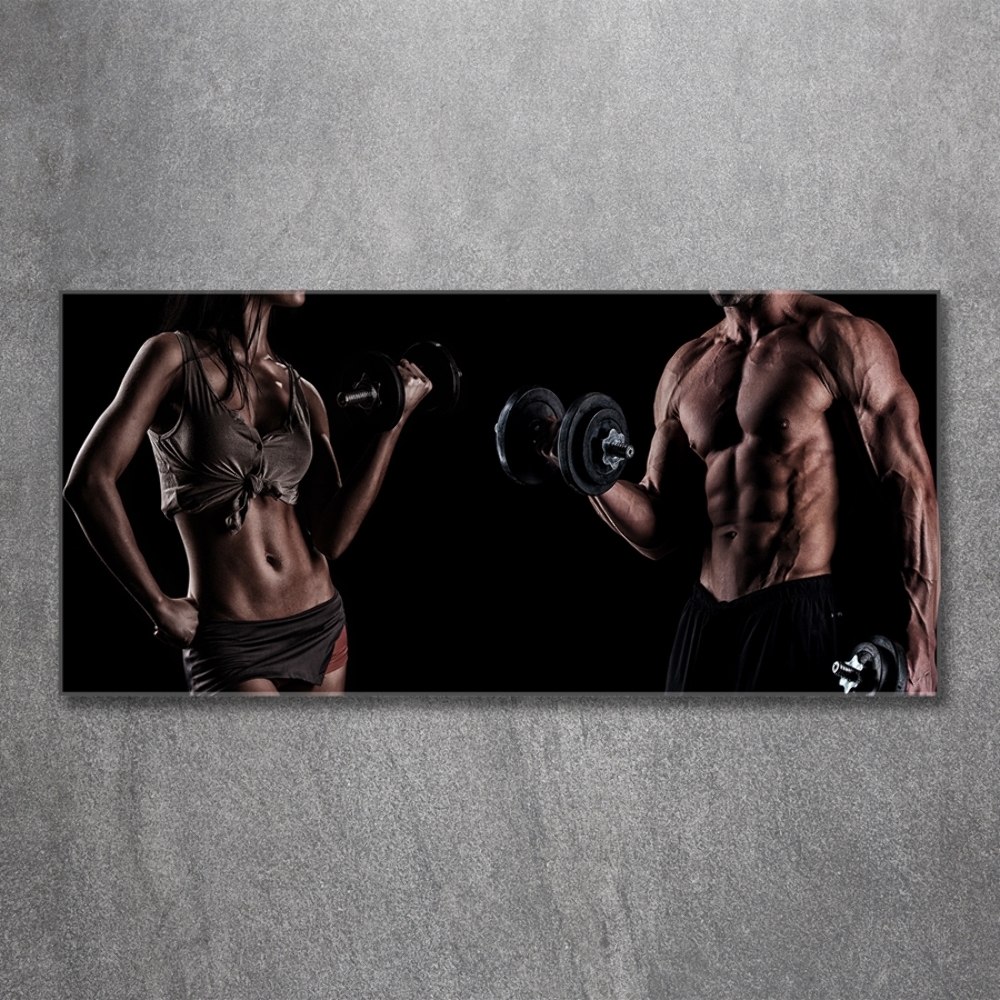 Wall art on glass Muscle structure