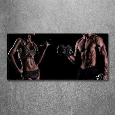 Wall art on glass Muscle structure