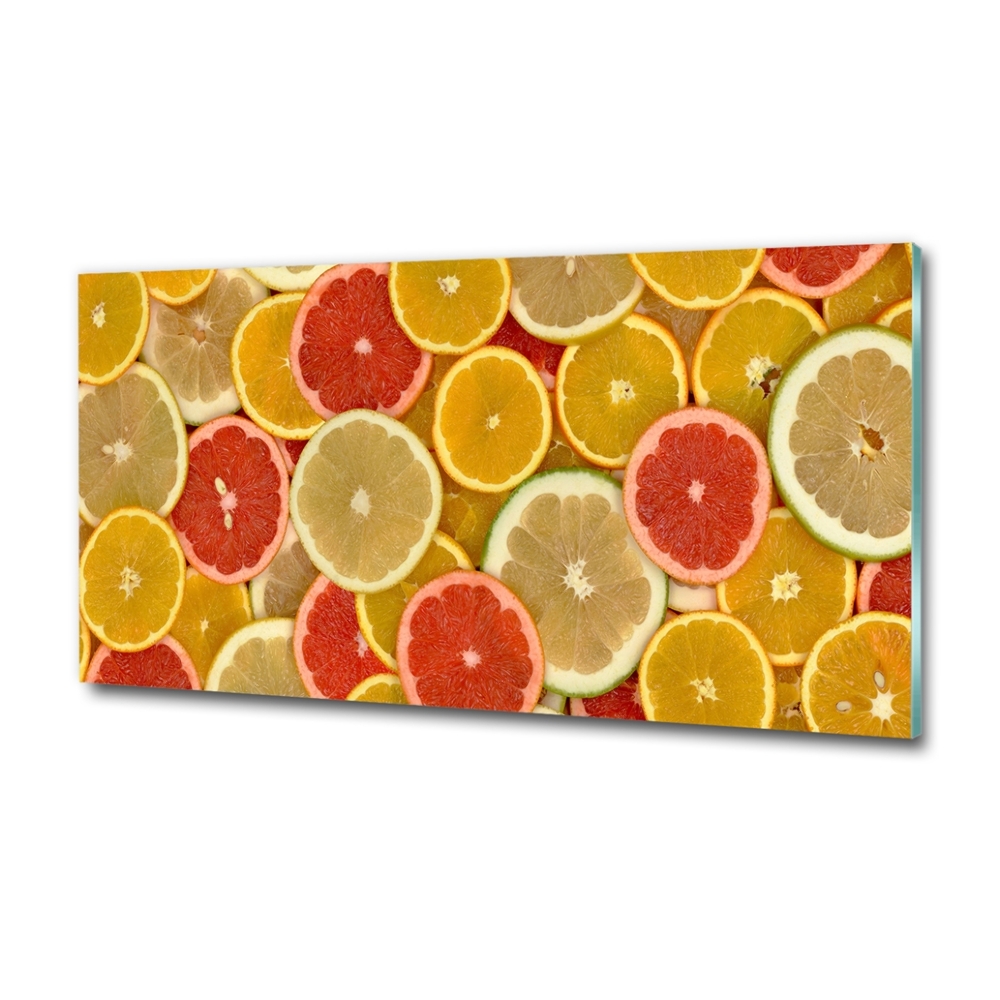 Wall art on glass Citrus fruits