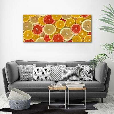 Wall art on glass Citrus fruits