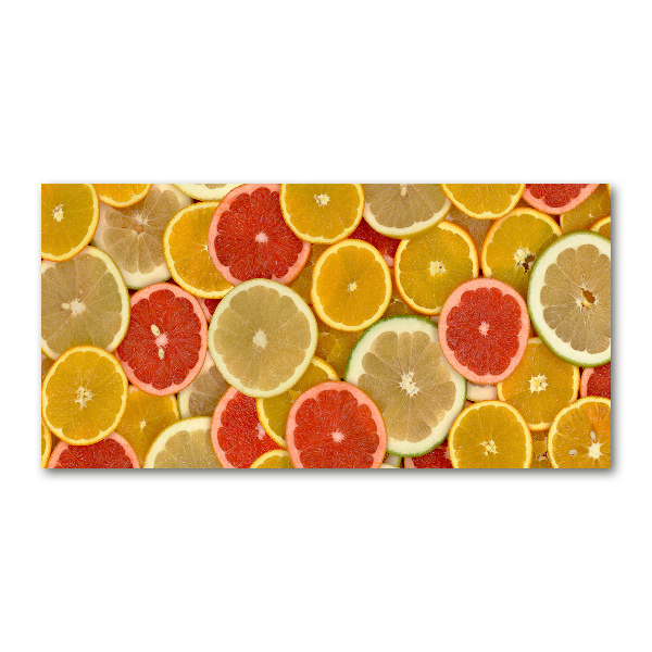 Wall art on glass Citrus fruits