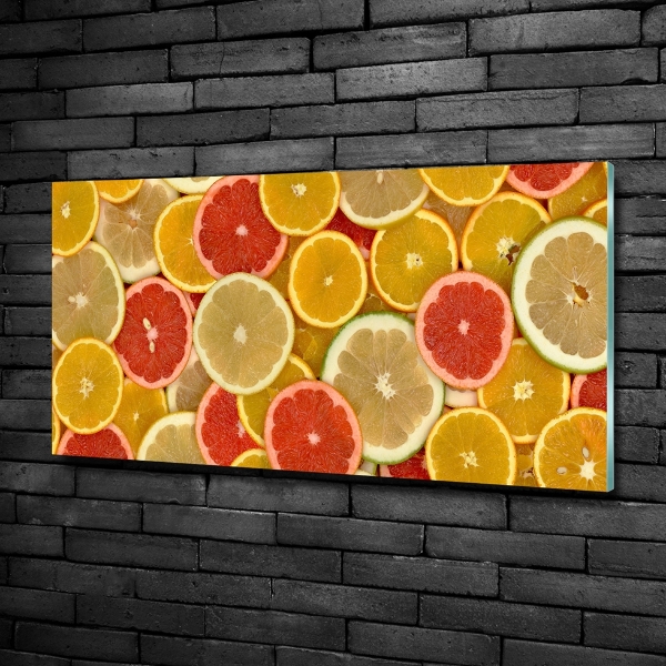 Wall art on glass Citrus fruits