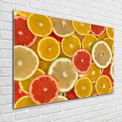 Wall art on glass Citrus fruits