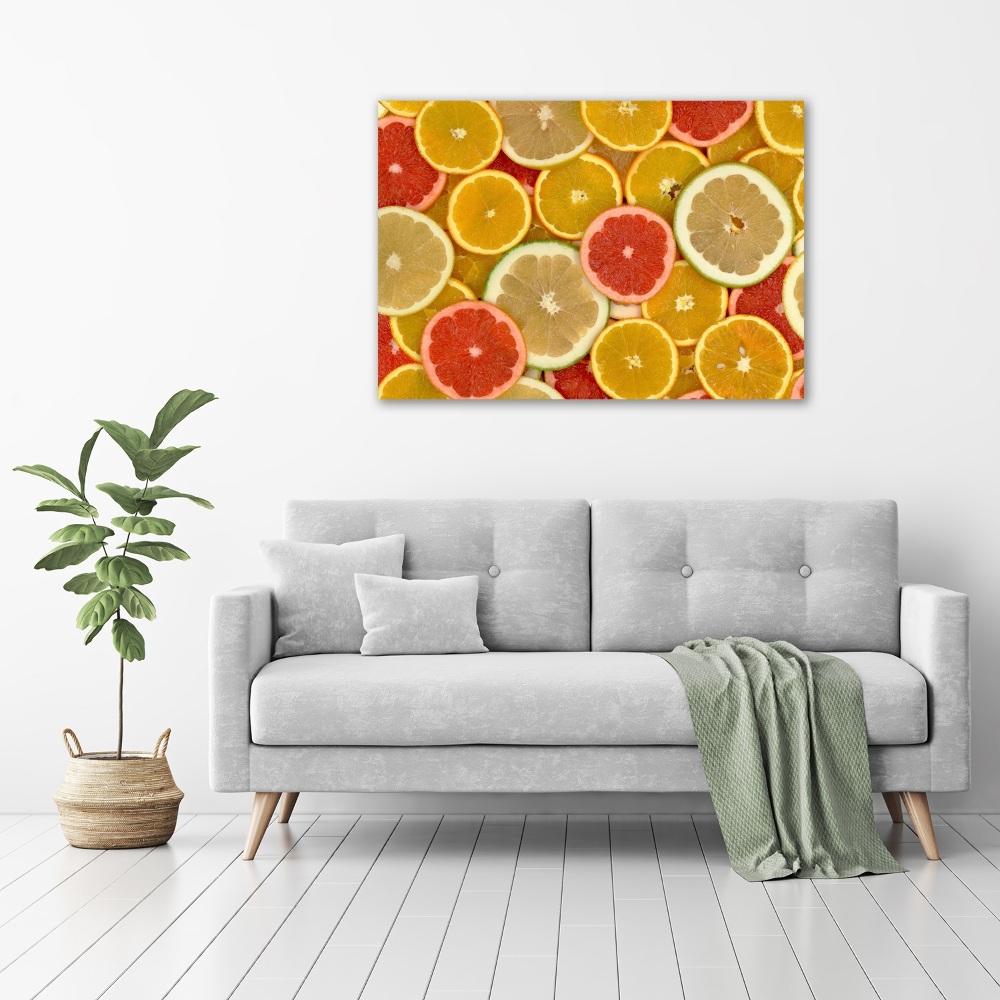 Wall art on glass Citrus fruits