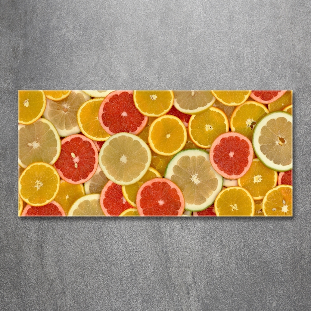 Wall art on glass Citrus fruits