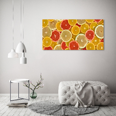 Wall art on glass Citrus fruits