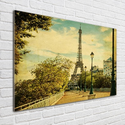 Wall art on glass Eiffel paris tower