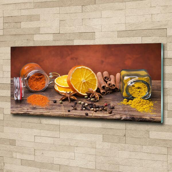 Glass wall art A mixture of spices