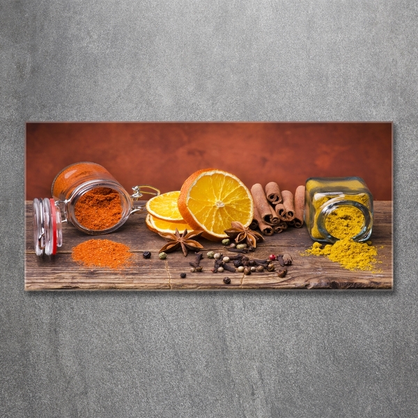 Glass wall art A mixture of spices