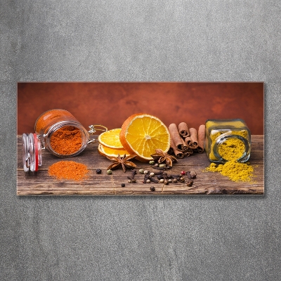 Glass wall art A mixture of spices