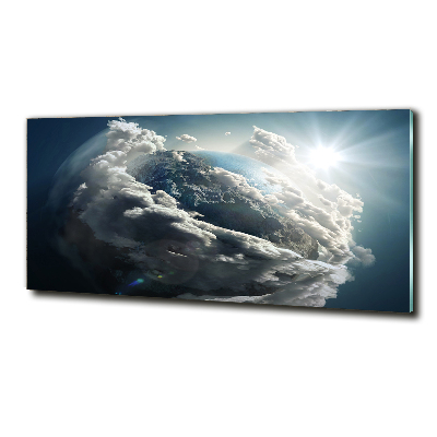 Glass art print Planet earth