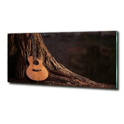 Glass art print Acoustic guitar