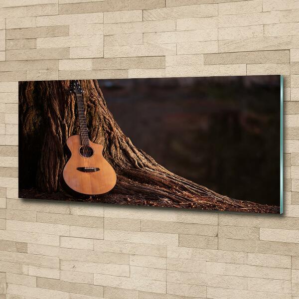 Glass art print Acoustic guitar