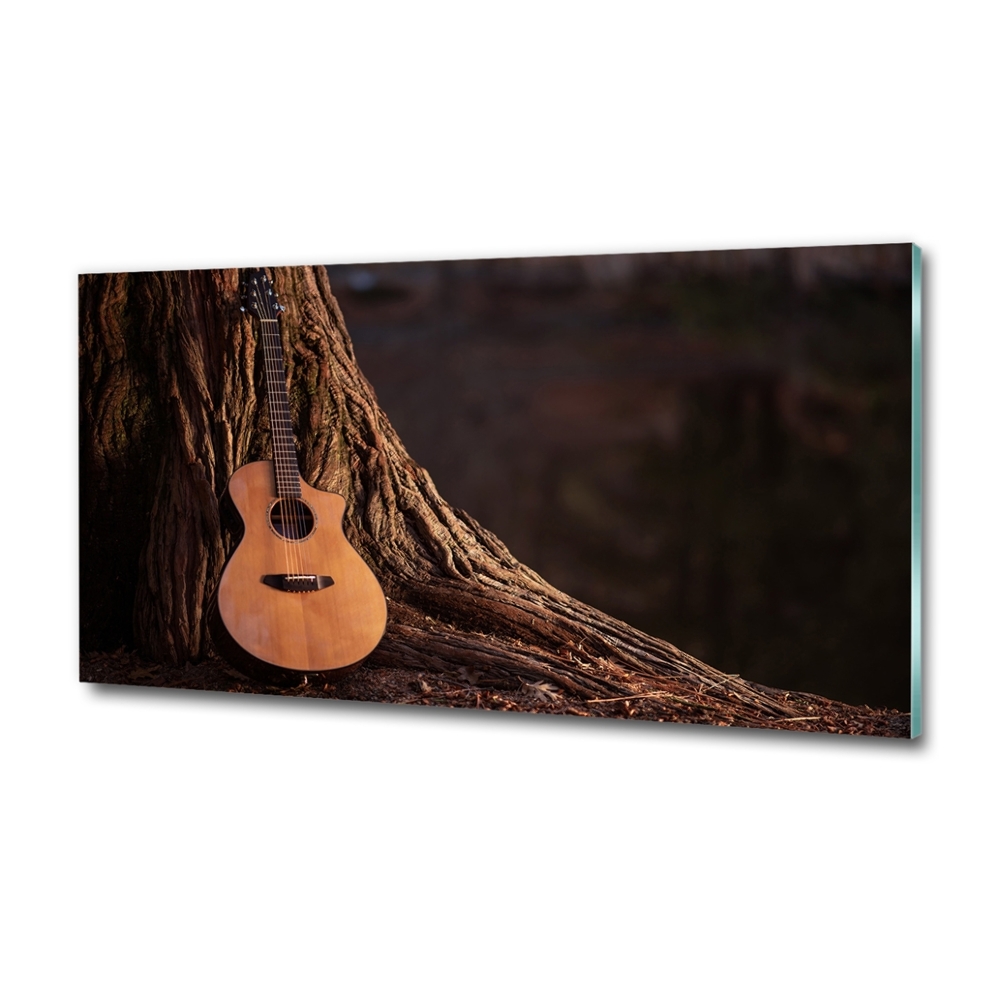 Glass art print Acoustic guitar