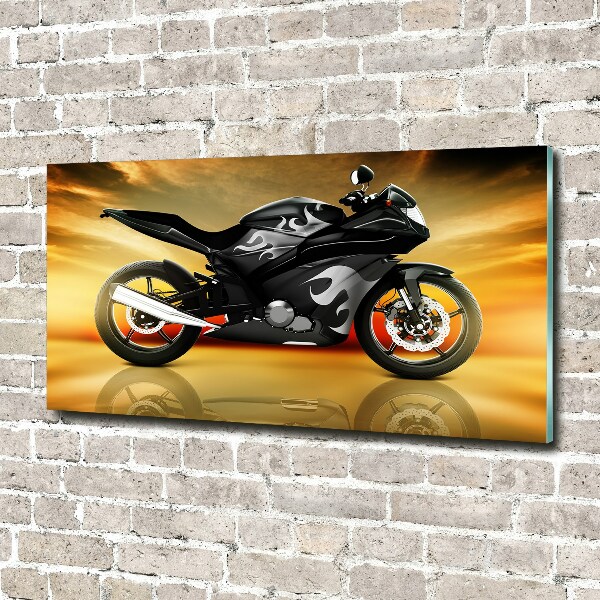 Wall art on glass Motorbike