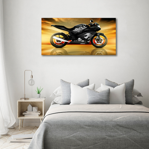 Wall art on glass Motorbike