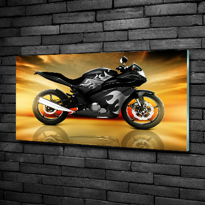 Wall art on glass Motorbike