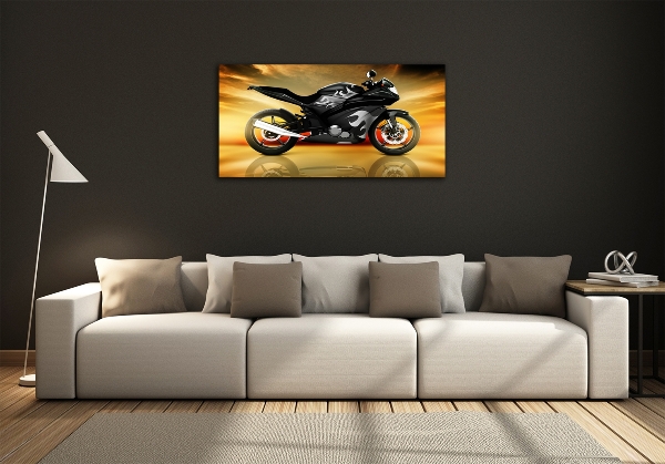 Wall art on glass Motorbike