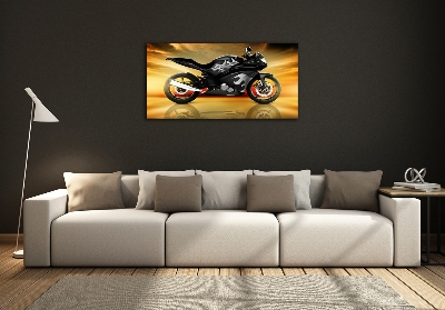 Wall art on glass Motorbike