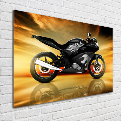 Wall art on glass Motorbike