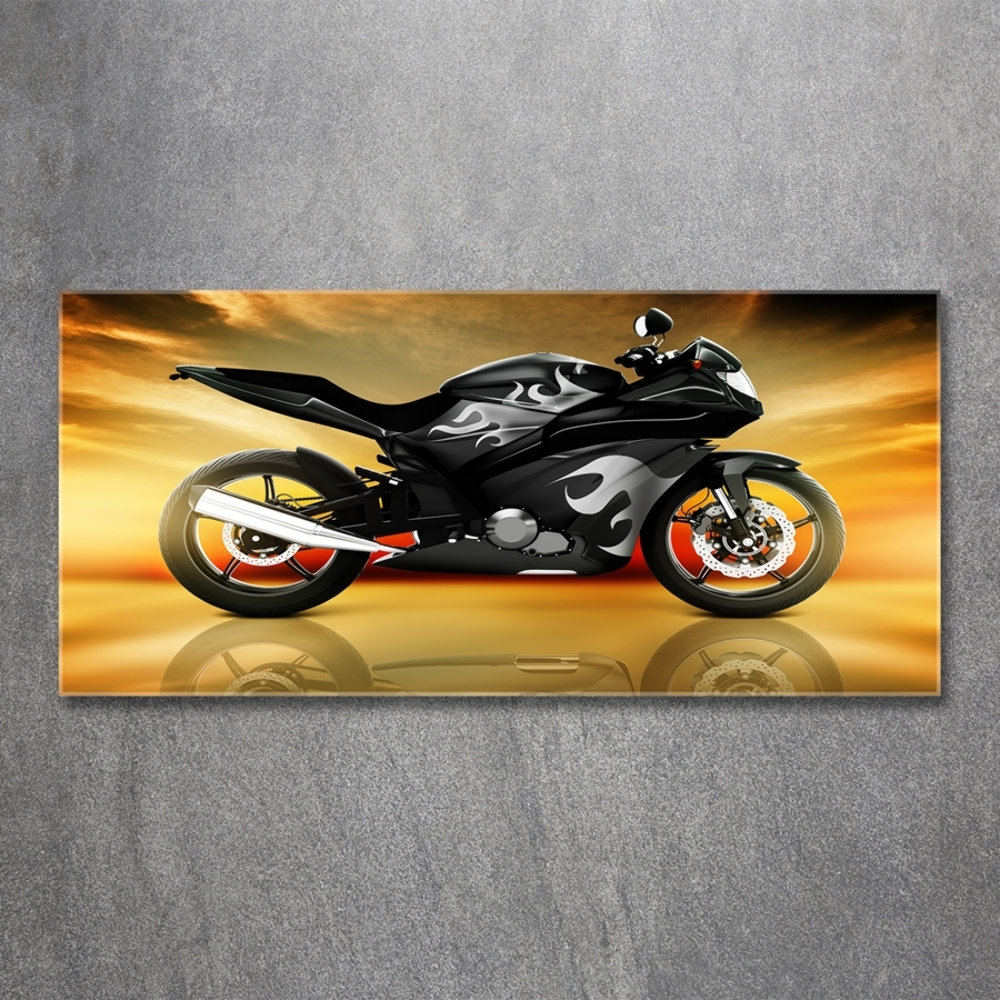 Wall art on glass Motorbike