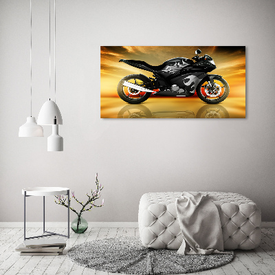 Wall art on glass Motorbike