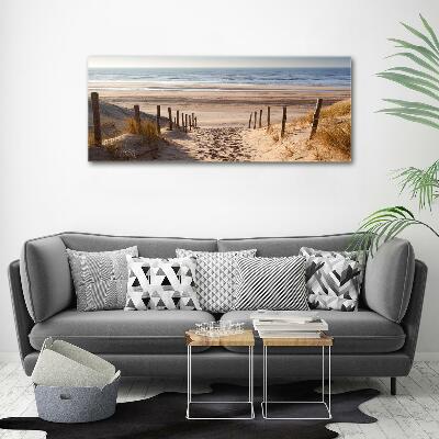 Glass wall art large Coastal dunes