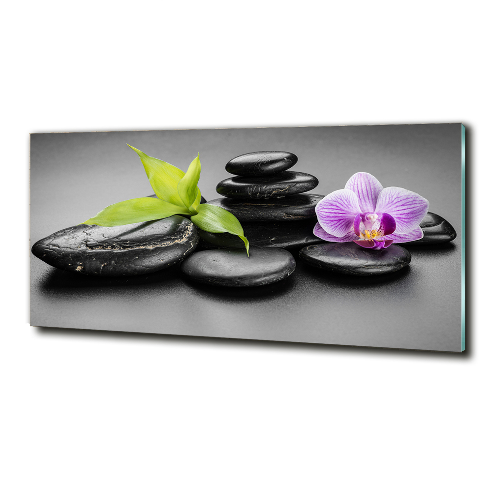 Photo printed on glass Zen stones