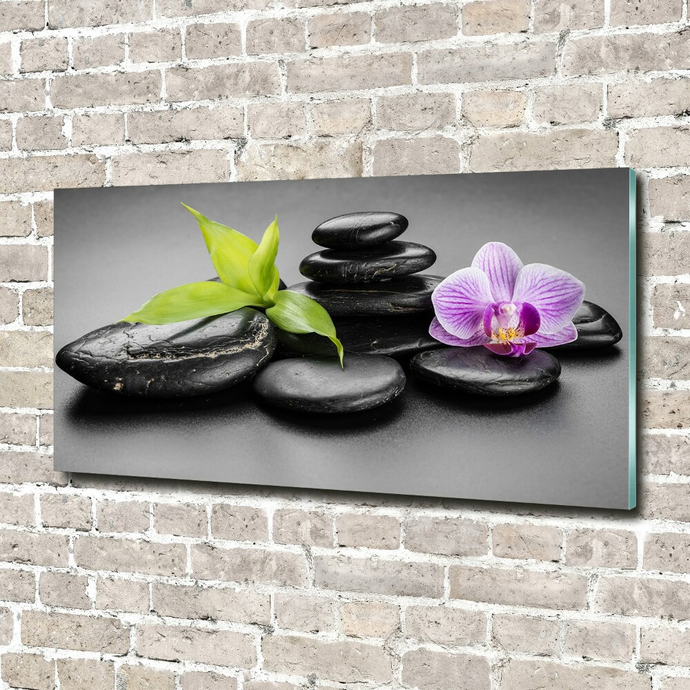 Photo printed on glass Zen stones