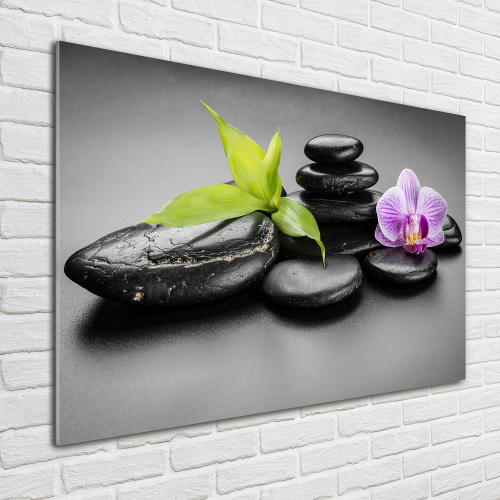 Photo printed on glass Zen stones