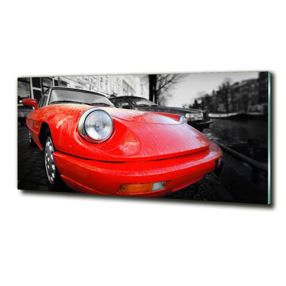 Wall art on glass Classic car